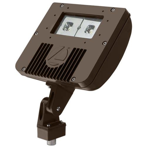 NovaLux 20W Small LED Flood Light w/ Knuckle Mount, 0-10V Dim, 2250 lm, 120V-277V, 4000K, Black
