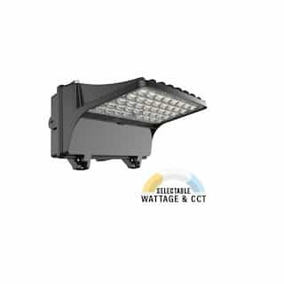 80W/90W/100W/121W LED Cutoff Wall Pack, CCT Selectable, Bronze