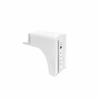 Mounting Adaptor for Stealth Fixture, Round/Flat Pole, White