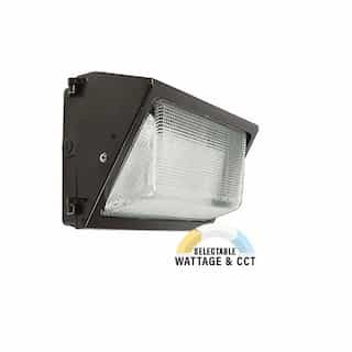 40W/50W/60W LED Semi Cutoff Wall Pack, CCT Selectable, Bronze
