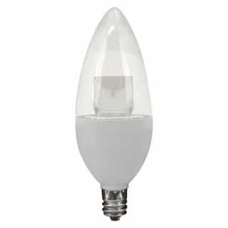 6.5W LED B13 Bulb, E12, 500 lm, 120V, 2700K, Clear