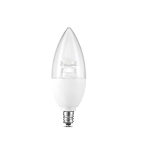 6W LED B11 Bulb, E12, 550 lm, 120V, 2700K, Clear