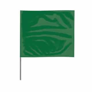 2-in X 3-in X 21-in Wire Stake Marking Flags, Green