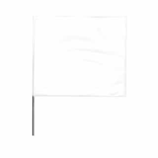 Presco 2-in X 3-in X 21-in Wire Stake Marking Flags, White