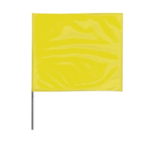 Presco 2-in X 3-in X 21-in Wire Stake Marking Flags, Yellow