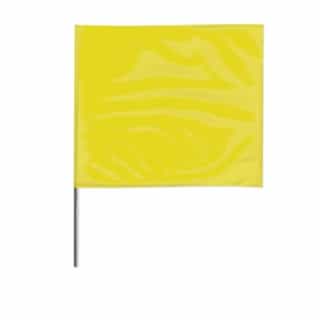 4-in X 5-in X 36-in Wire Stake Marking Flags, Yellow