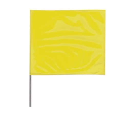 Presco 4-in X 5-in X 36-in Wire Stake Marking Flags, Yellow