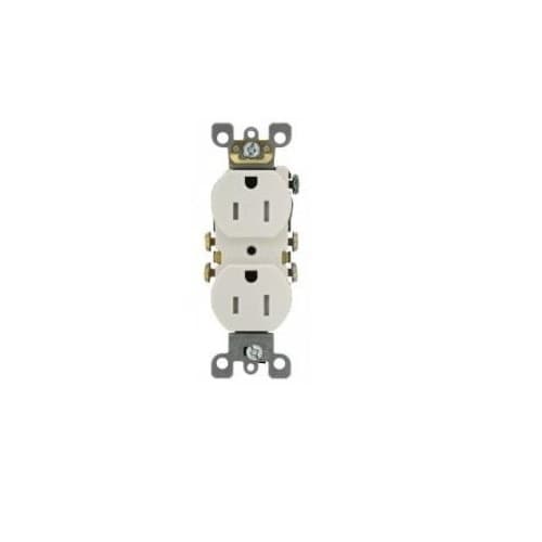 15A tamper resistant (TR) White Self Grounded Receptacle