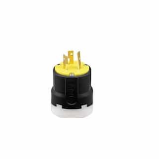 Eaton Wiring 30 Amp Color Coded Locking Plug, 4-Pole, 5-Wire, #14-8 AWG, 347V-600V, Black