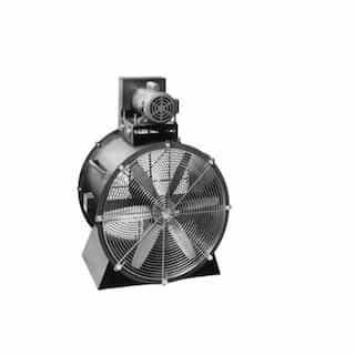 24-in Belt Drive Cooling Fan w/ Explosion-Proof Motor, Low Stand, 3 Ph, 1/2 HP, 5750CFM