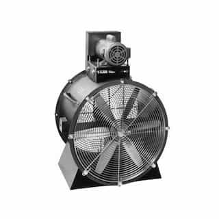 Qmark Heater 30in Belt-Drive Cooling Fan w/Explosion-Proof Motor, Low Stand, 1 HP, 1 Ph, 10500CFM