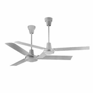 Qmark Heater 48-in 45W Commercial Ceiling Fan w/ Controller, 3861 CFM, 120V, White
