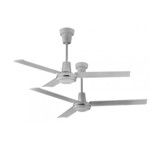 56-in 56W Commercial Ceiling Fan, Low Ceilings, 4952 CFM, 120V, White