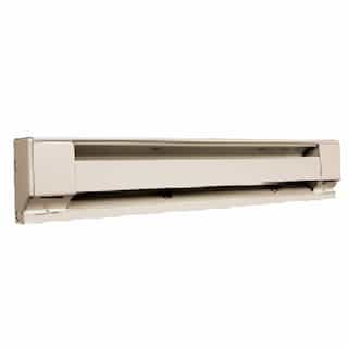 8-ft 2500W Commercial Baseboard Heater, 12 A, 208V, White