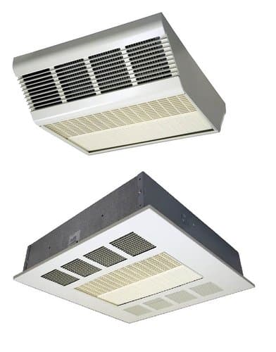 4kW 240V Commercial Downflow Ceiling Heater Section, Navajo White