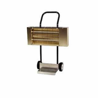 Roll Around Cart for Plug-in Radiant Heater, Stainless Steel