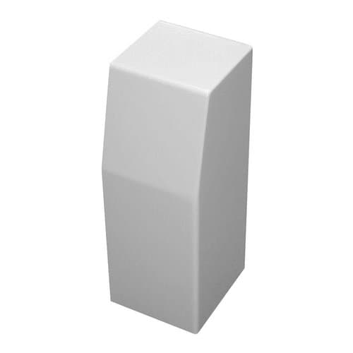 White, Left Hand End Cap for CSH and CPH Series Convection Heaters