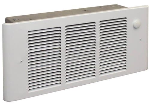 Up to 2400W at 240V Complete Fan-Forced Wall Heater with Thermoset White
