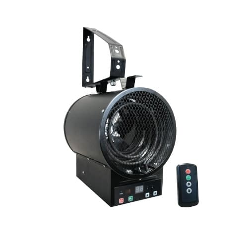 Qmark Heater 1800W/4800W Garage Unit Heater, 208V/240V, Black