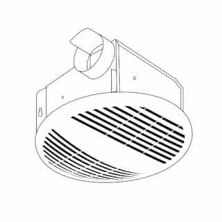 Qmark Heater Replacement Motor for MM648, MM748, MM667IC, & MM667ICF Bath Fans