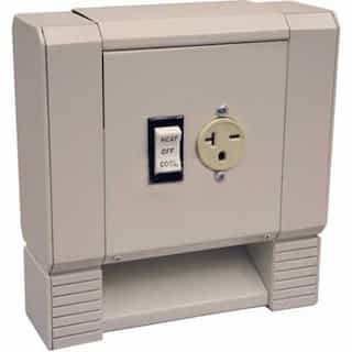 8 In Double Pole On/Off Switch w/ 15A Receptacle, Hydronic Baseboard Heater