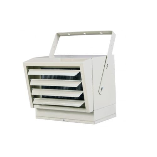 15000W Horizontal Downflow Unit Heater, 51.2 BTU/H, 64.1/37.7 Amps, 240V, 1-3 Ph, Gray
