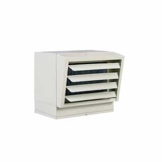 Qmark Heater 5000W Horizontal Downflow Unit Heater, 17 BTU/H, 24/12.5 Amps, 208V, 1-3 Ph, Gray