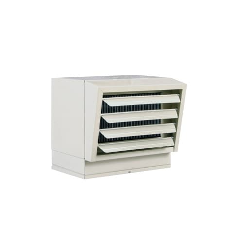 5000W Horizontal Downflow Unit Heater, 17 BTU/H, 10.4/6 Amps, 480V, 1-3 Ph, Gray
