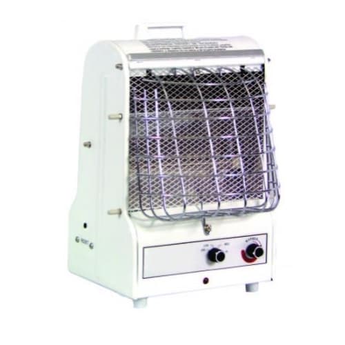 600/900/1500W Fan-Forced Radiant Utility Heater, 12.5A, 120V, White