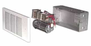 Qmark Heater 375/1500W Fan-Forced Wall Heater w/ Thermostat, 120V, White