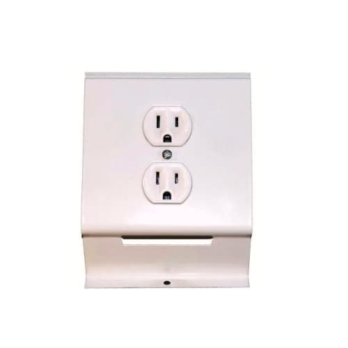 120V Duplex Receptacle for 2500 Series Baseboard Heater, White
