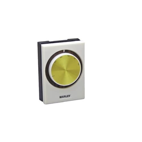 Snap Action Thermostat w/ Anticipator, Line Voltage, Single-Pole, 22A, 120V-240V, White