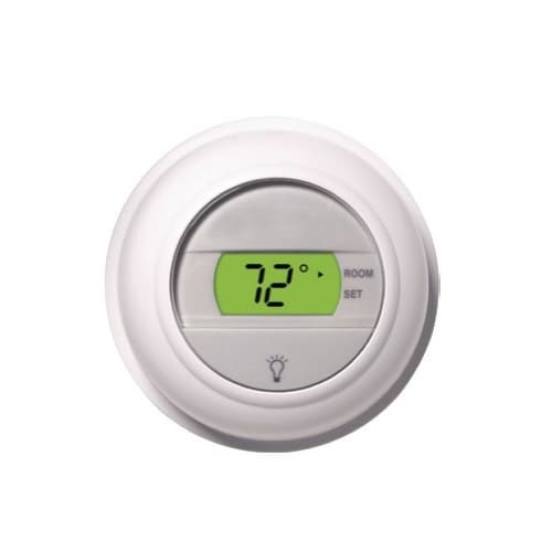 24V 2-Wire Digital Thermostat, Round Shape, Heat Only