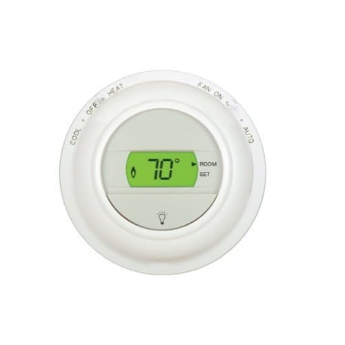 Qmark Heater 24V 2-Wire Digital Thermostat, Round Shape, Low Voltage