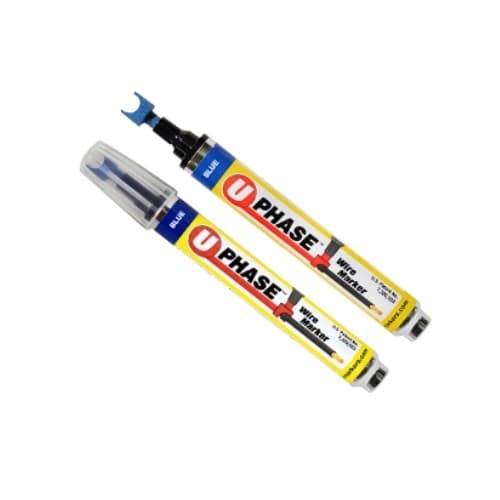 U-Phase Wire Marker, Moisture/Oil Resistant, 4 Pack, Black