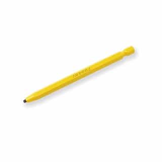4-in Square Driver Bit, #0, Yellow