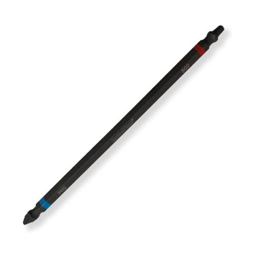 Rack-A-Tiers 4-in #2 Phillips and #2 Square Double Ended Impact Bit, Blue/Red