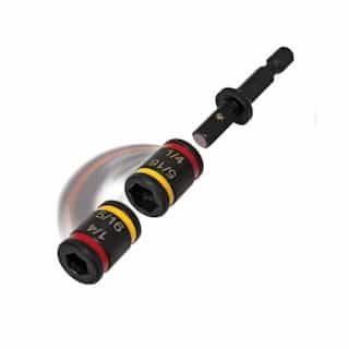 Rack-A-Tiers 2-in Magnetic Hex Drivers, Dual-Sided, Red & Yellow