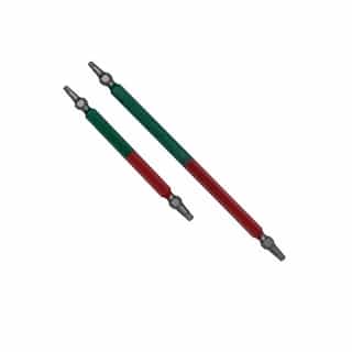4-in Double Ended #1 and #2 Square Bit, 2 Pack