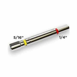 Rack-A-Tiers 4-in Double Ended Hex Bit, 1/4-in & 5/16-in, Red/Yellow