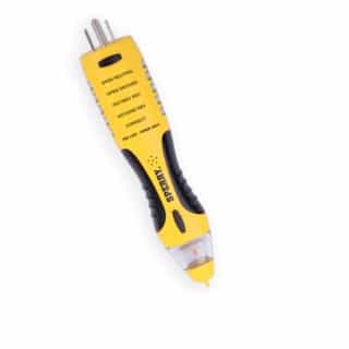 Rack-A-Tiers 2-in-1 50-1000 Voltage Tester and GFCI Circuit Tester, Dual-Ended
