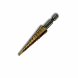 Rack-A-Tiers 1/8-in to 1/2-in Step Drill Bit, 13 Step