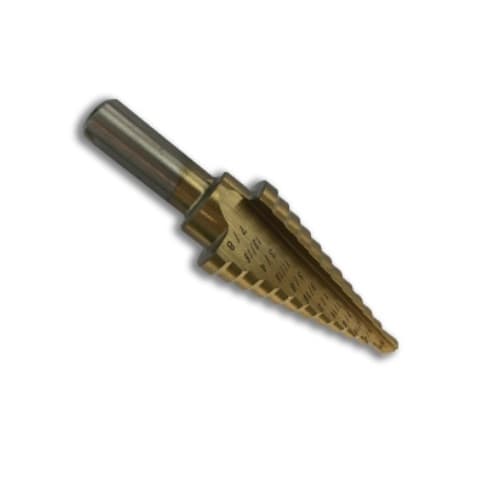 3/16-in to 7/8-in Step Drill Bit, 12 Step