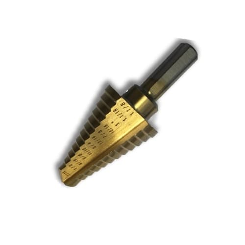7/16-in to 1.25-in Step Drill Bit, 12 Step