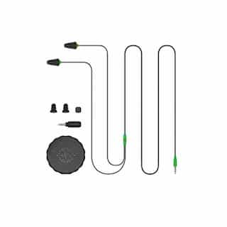 Rack-A-Tiers 2 in 1 Industrial Bluetooth Headphones & Ear Plugs, Black & Green