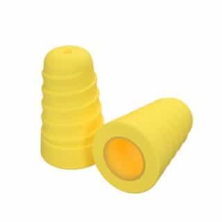 Rack-A-Tiers Replacement Foam Plugs for 2 in 1 Bluetooth Headphones & Ear Plugs, Yellow, 10 Piece