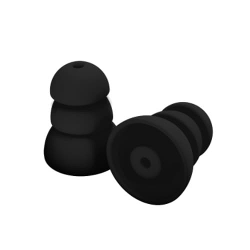 Rack-A-Tiers Replacement Silicone Plugs for 2 in 1 Bluetooth Headphones & Ear Plugs, Black, 10 Piece