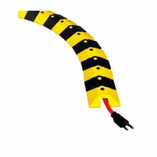 3-ft Cable Protector System w/ End Caps, Black & Yellow