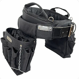 Rack-A-Tiers Electrician's Max Comfort Tool Belt, Large, Black
