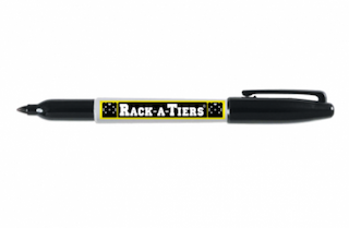 Rack-A-Tiers Felt Tip Marker, Fine, Black